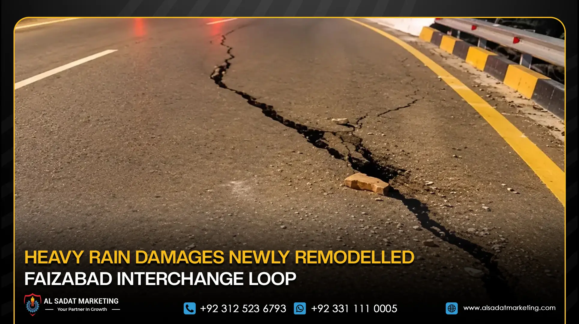 Heavy Rain Damages Newly Remodelled Faizabad Interchange Loop