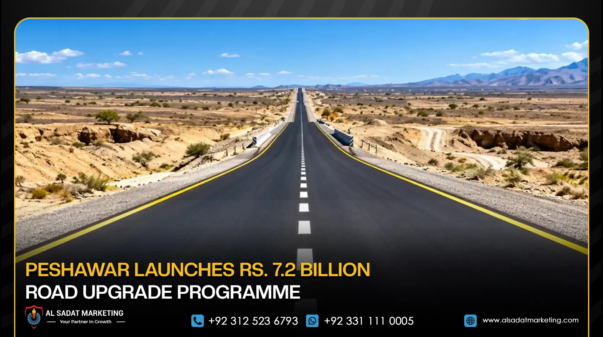 Peshawar Launches Rs. 7.2 Billion Road Upgrade Programme