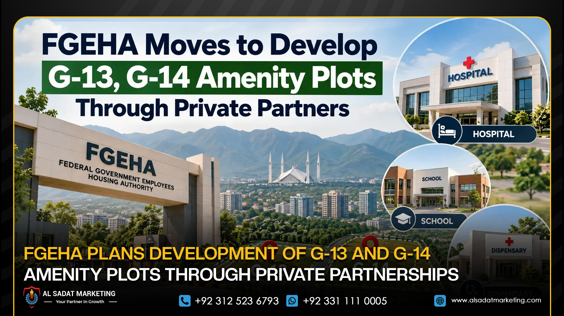 FGEHA Plans Development of G-13 and G-14 Amenity Plots Through Private Partnerships
