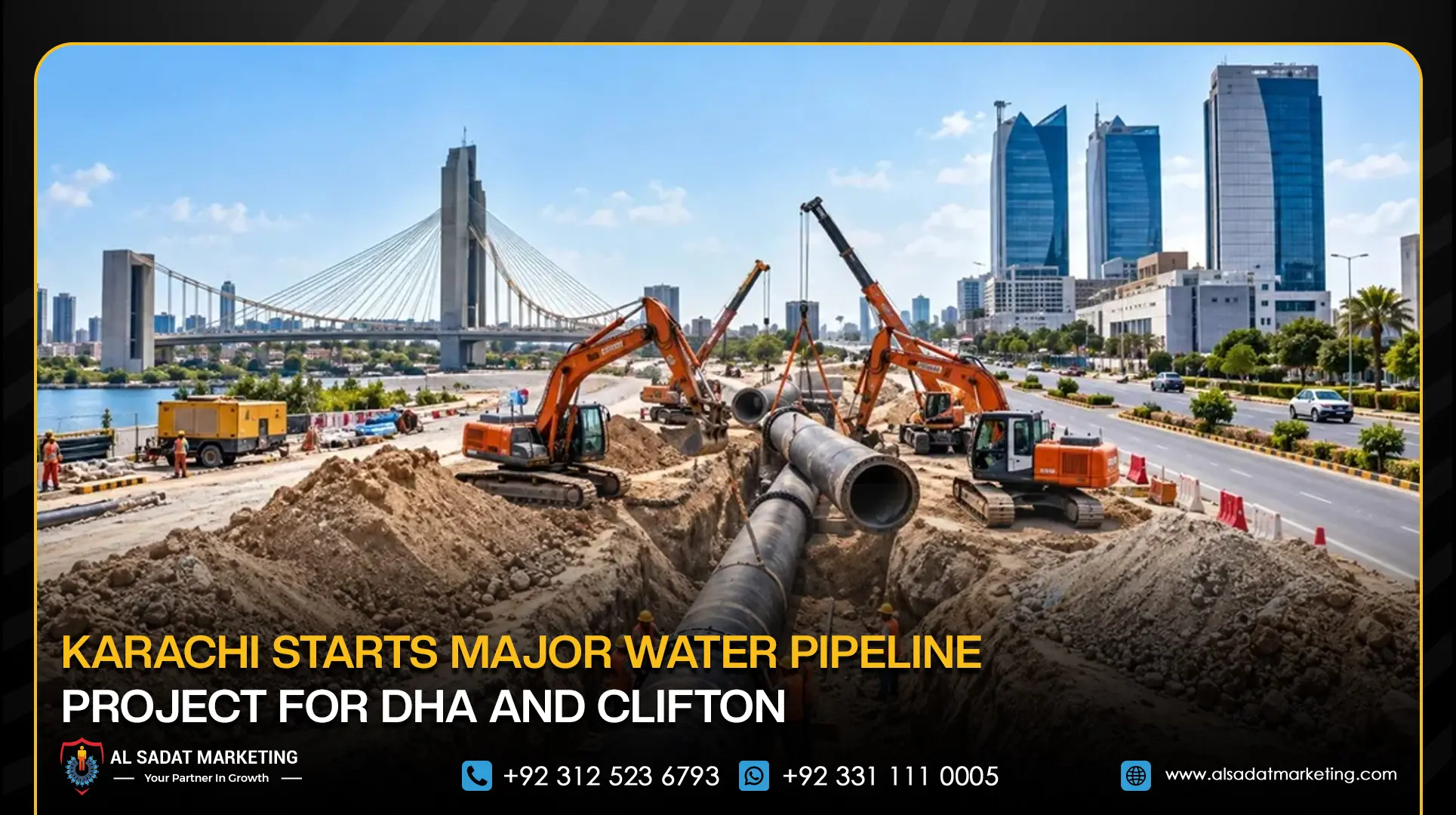Karachi Starts Major Water Pipeline Project for DHA and Clifton