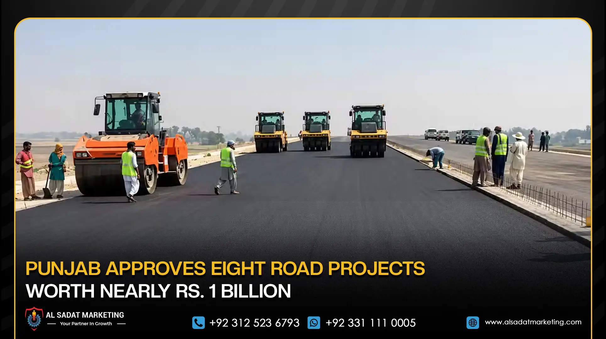 Punjab Approves Eight Road Projects Worth Nearly Rs. 1 Billion