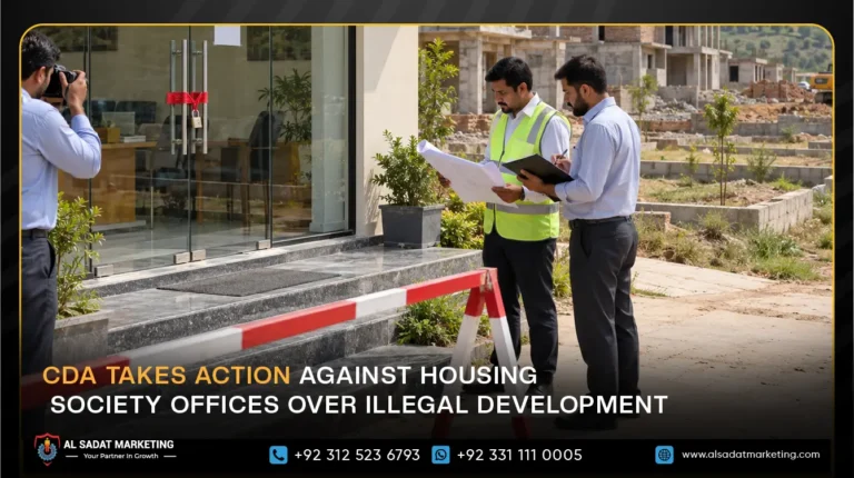 CDA Takes Action Against Housing Society Offices Over Illegal Development