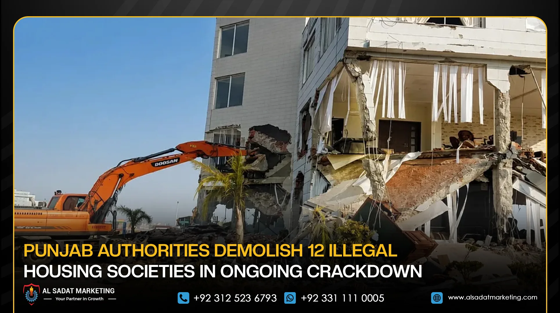 Punjab Authorities Demolish 12 Illegal Housing Societies in Ongoing Crackdown