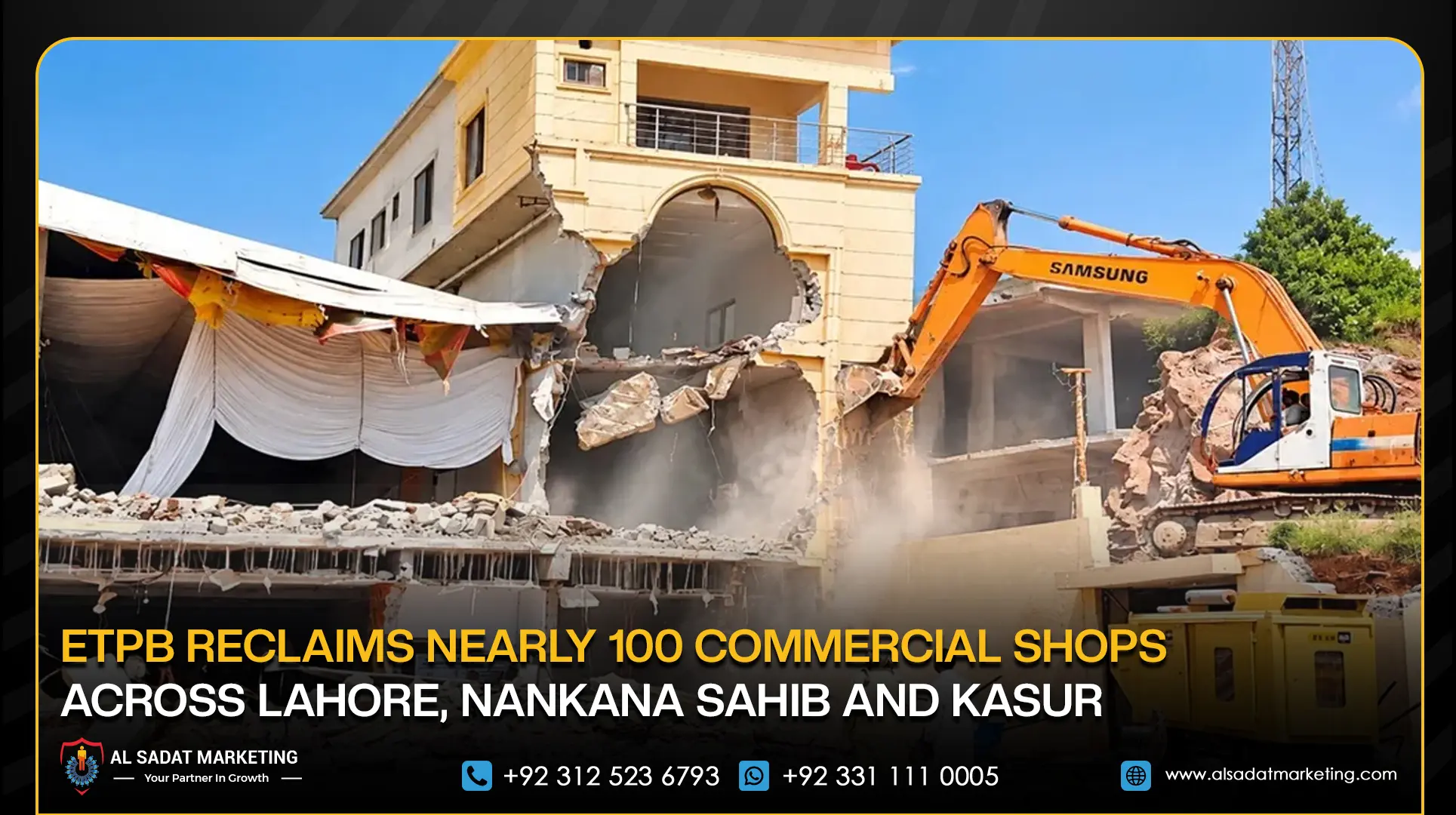 ETPB Reclaims Nearly 100 Commercial Shops Across Lahore, Nankana Sahib and Kasur