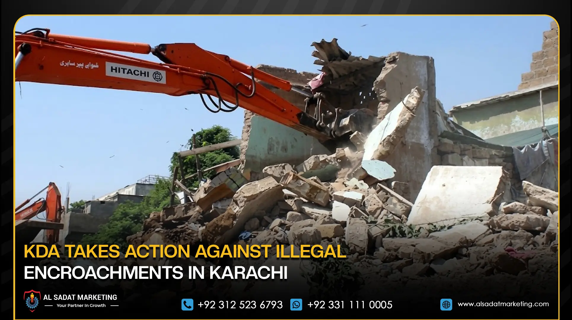 KDA Takes Action Against Illegal Encroachments in Karachi