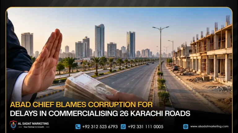 ABAD Chief Blames Corruption for Delays in Commercialising 26 Karachi Roads