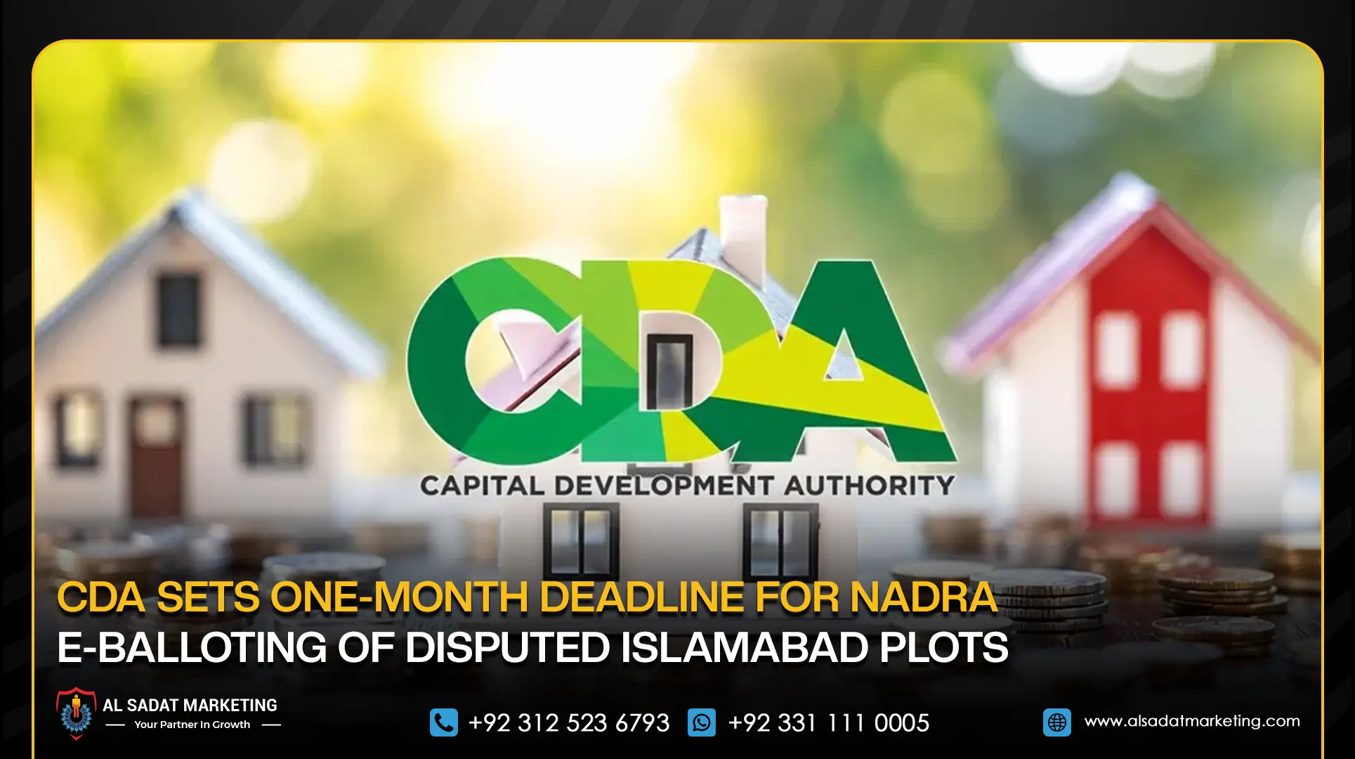 CDA Sets One-Month Deadline for NADRA E-Balloting of Disputed Islamabad Plots