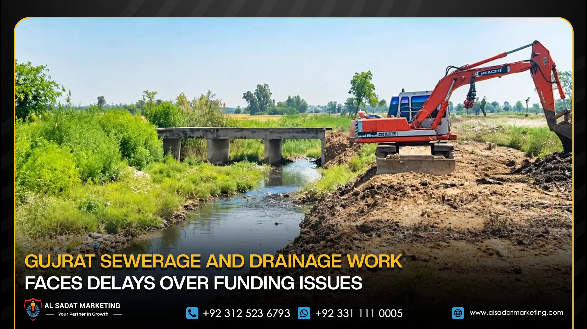 Gujrat Sewerage and Drainage Work Faces Delays Over Funding Issues