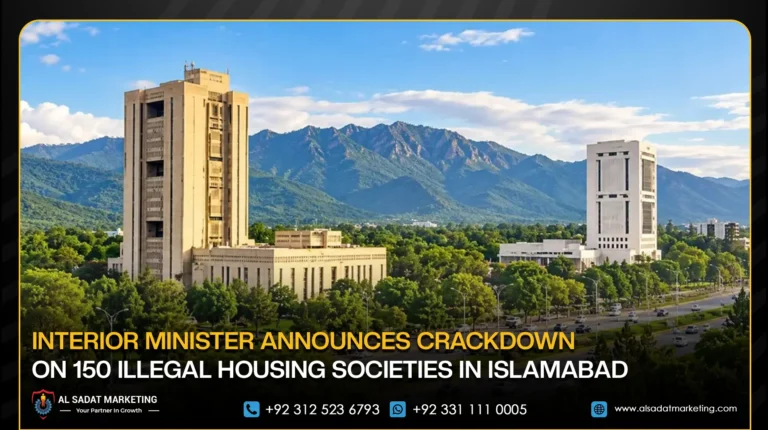 Interior Minister Announces Crackdown on 150 Illegal Housing Societies in Islamabad