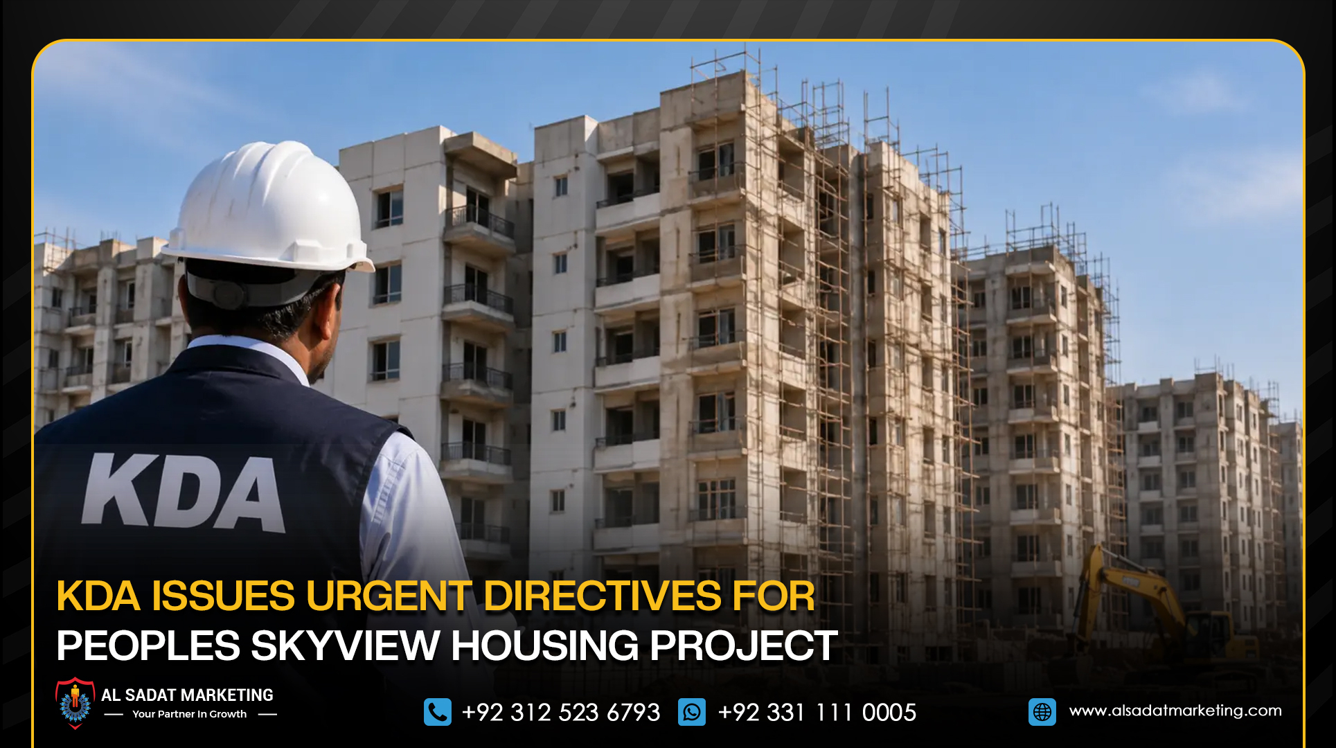 KDA Issues Urgent Directives for Peoples Skyview Housing Project