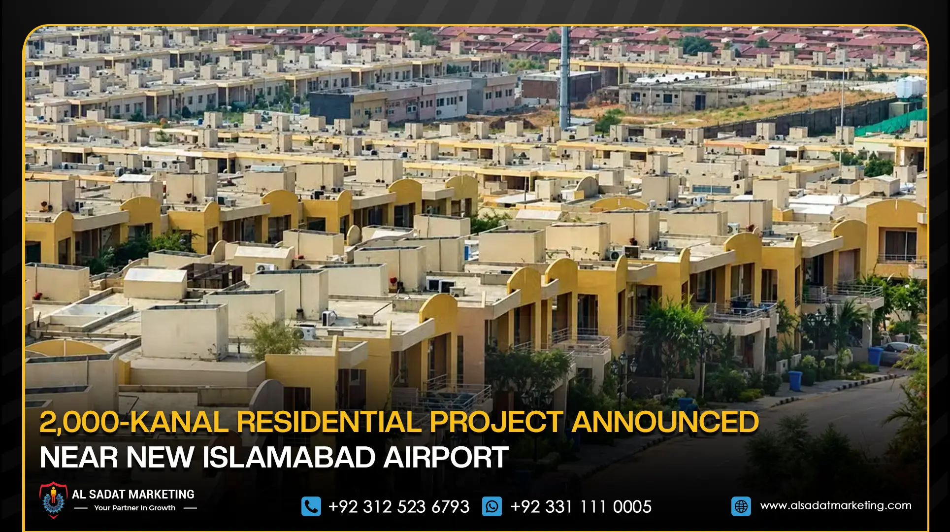 2,000-Kanal Residential Project Announced Near New Islamabad Airport