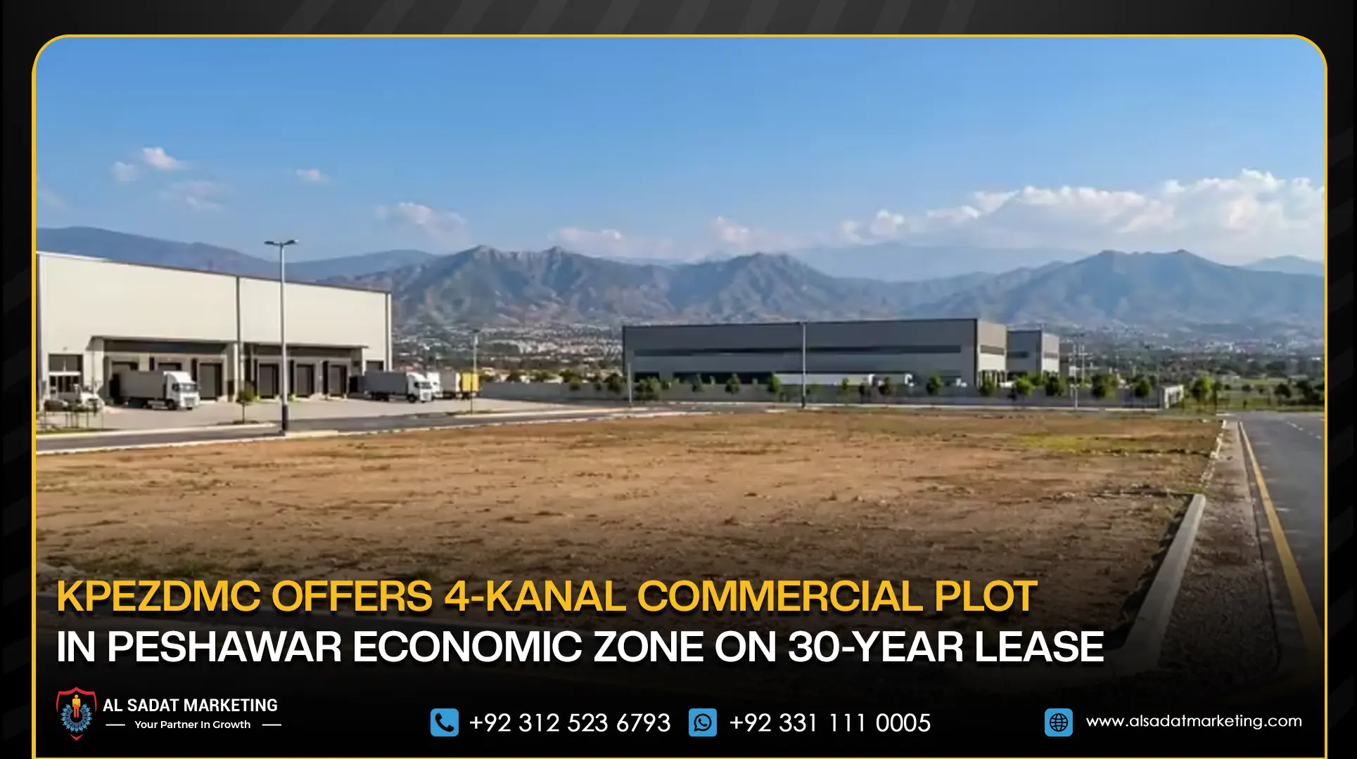 KPEZDMC Offers 4-Kanal Commercial Plot in Peshawar Economic Zone on 30-Year Lease