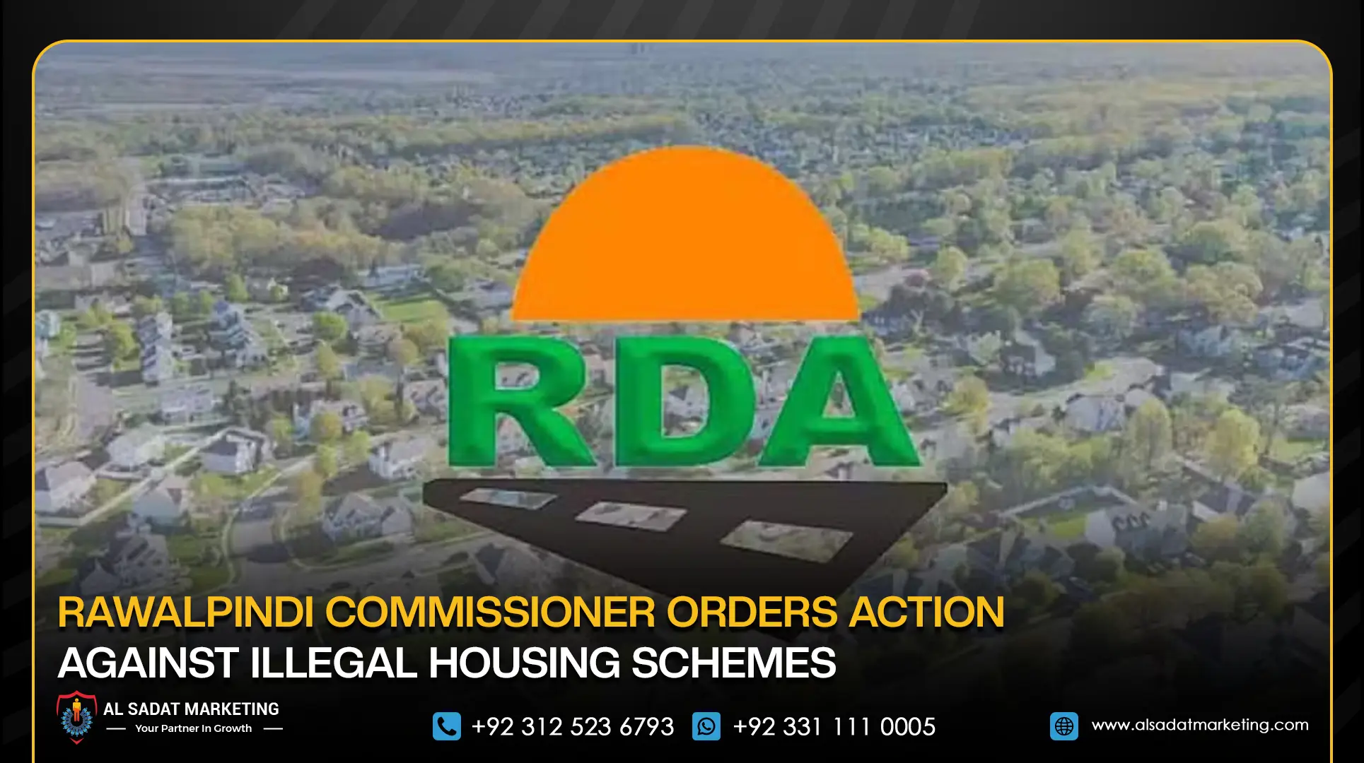 Rawalpindi Commissioner Orders Action Against Illegal Housing Schemes