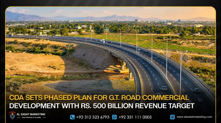 CDA Sets Phased Plan for G.T. Road Commercial Development with Rs. 500 Billion Revenue Target