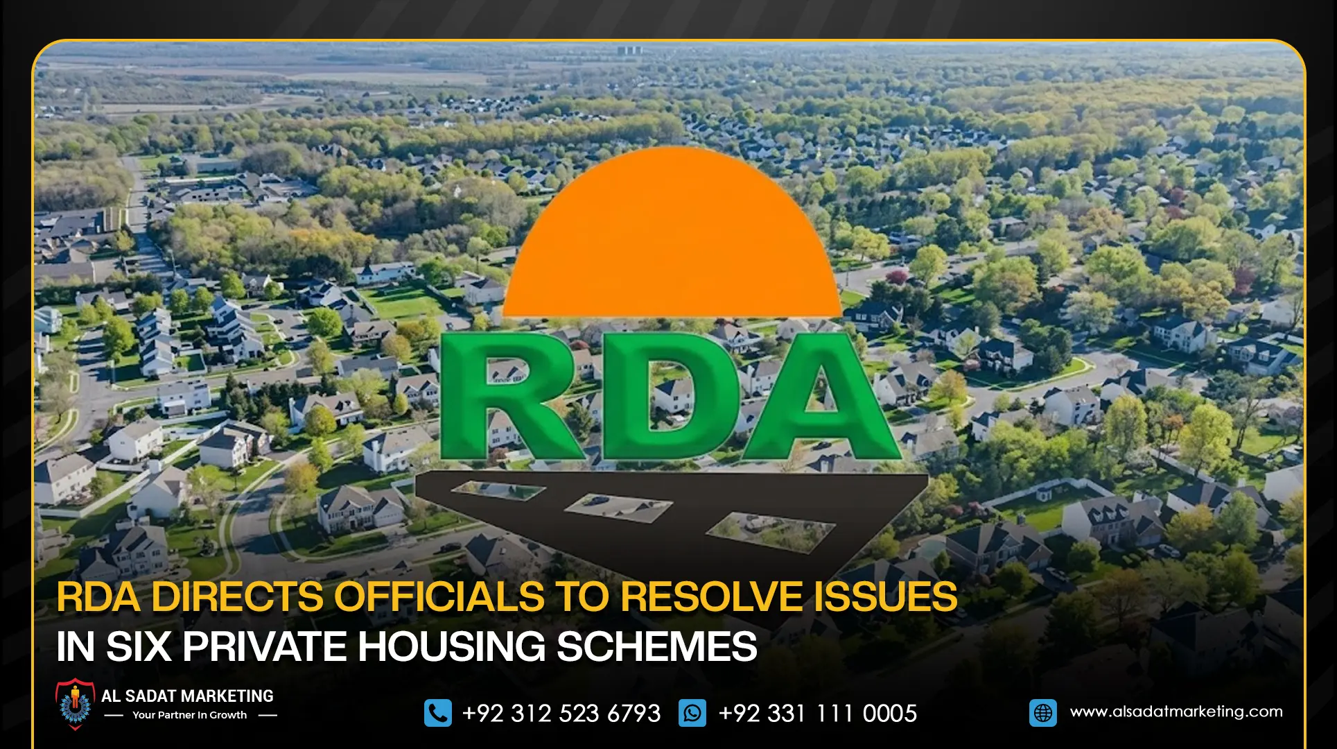 RDA Directs Officials to Resolve Issues in Six Private Housing Schemes