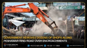 Government Removes Dozens of Shops Along Peshawar Ring Road Over Encroachments