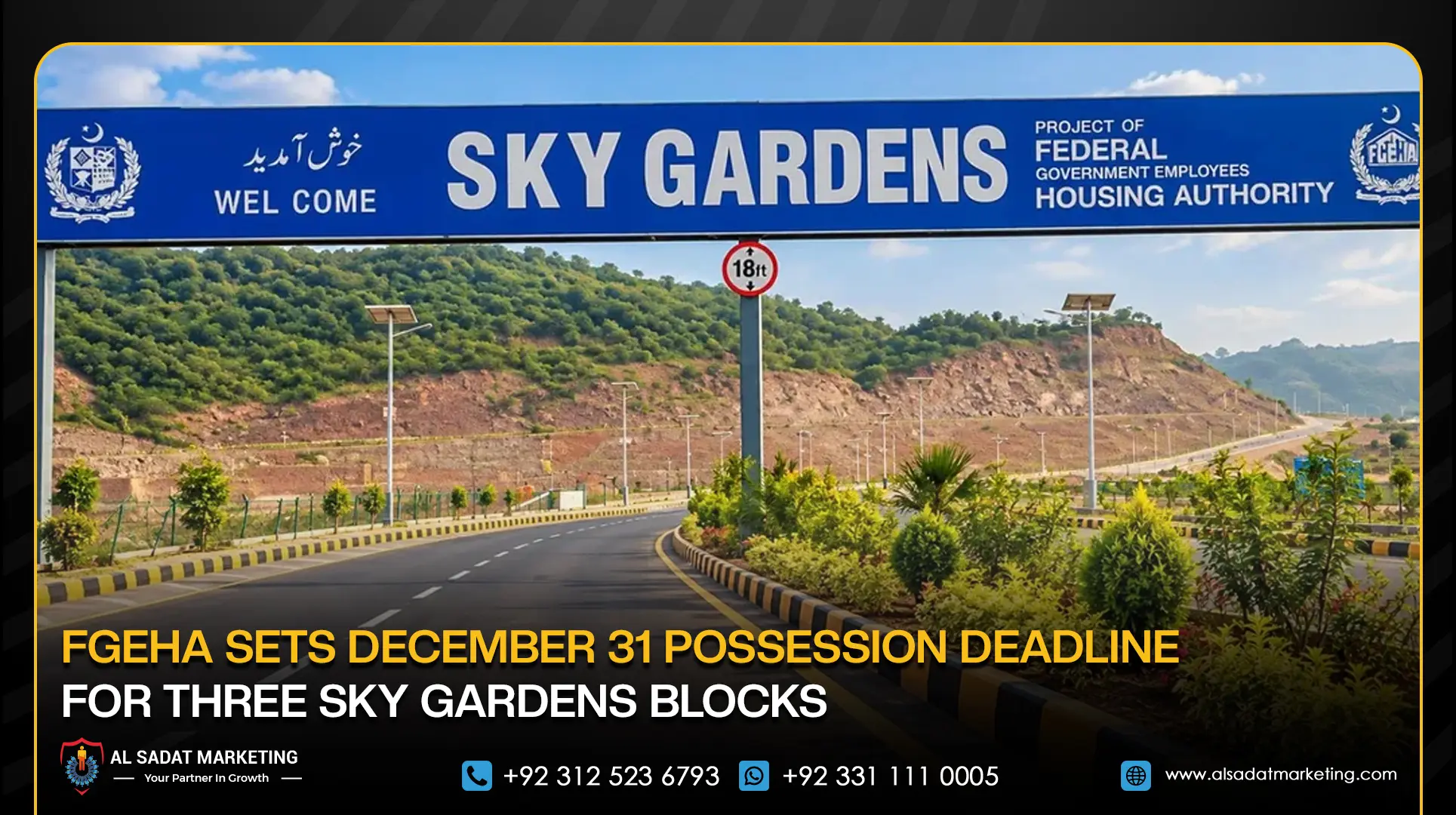 FGEHA Sets December 31 Possession Deadline for Three Sky Gardens Blocks