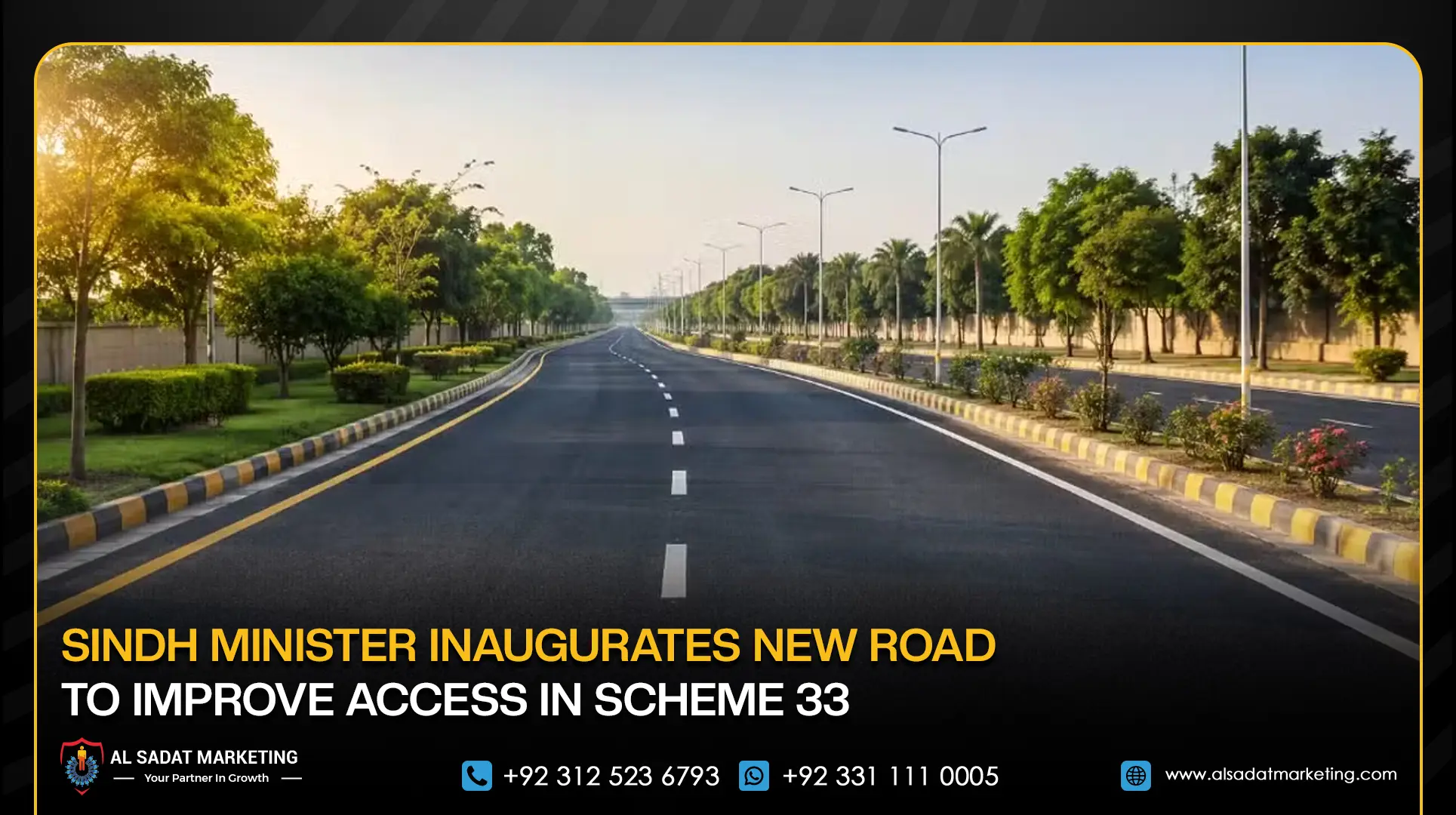 Sindh Minister Inaugurates New Road to Improve Access in Scheme 33