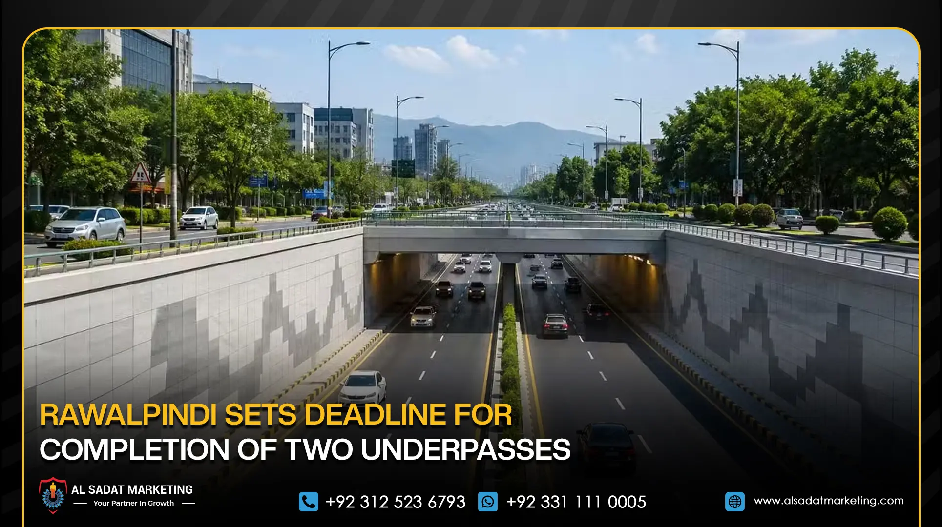 Rawalpindi Sets Deadline for Completion of Two Underpasses