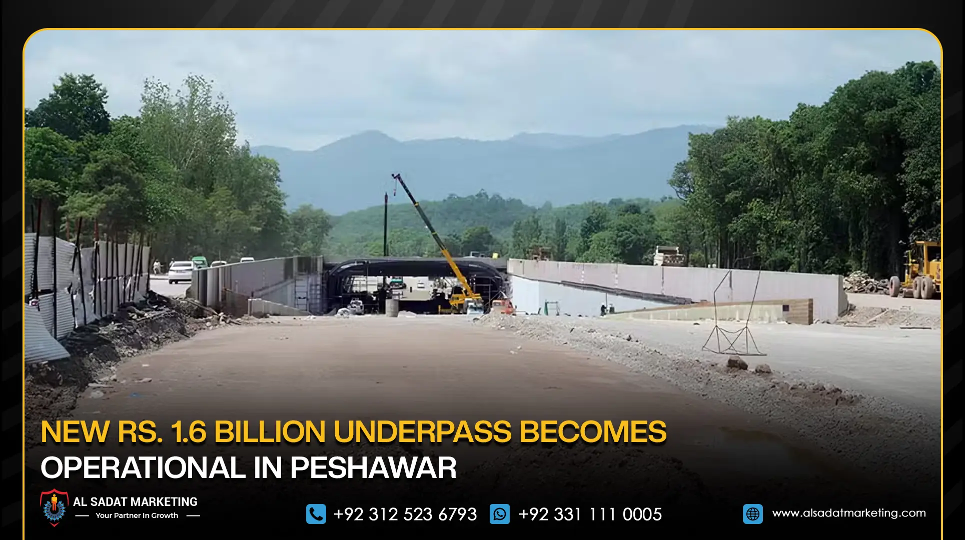 New Rs. 1.6 Billion Underpass Becomes Operational in Peshawar