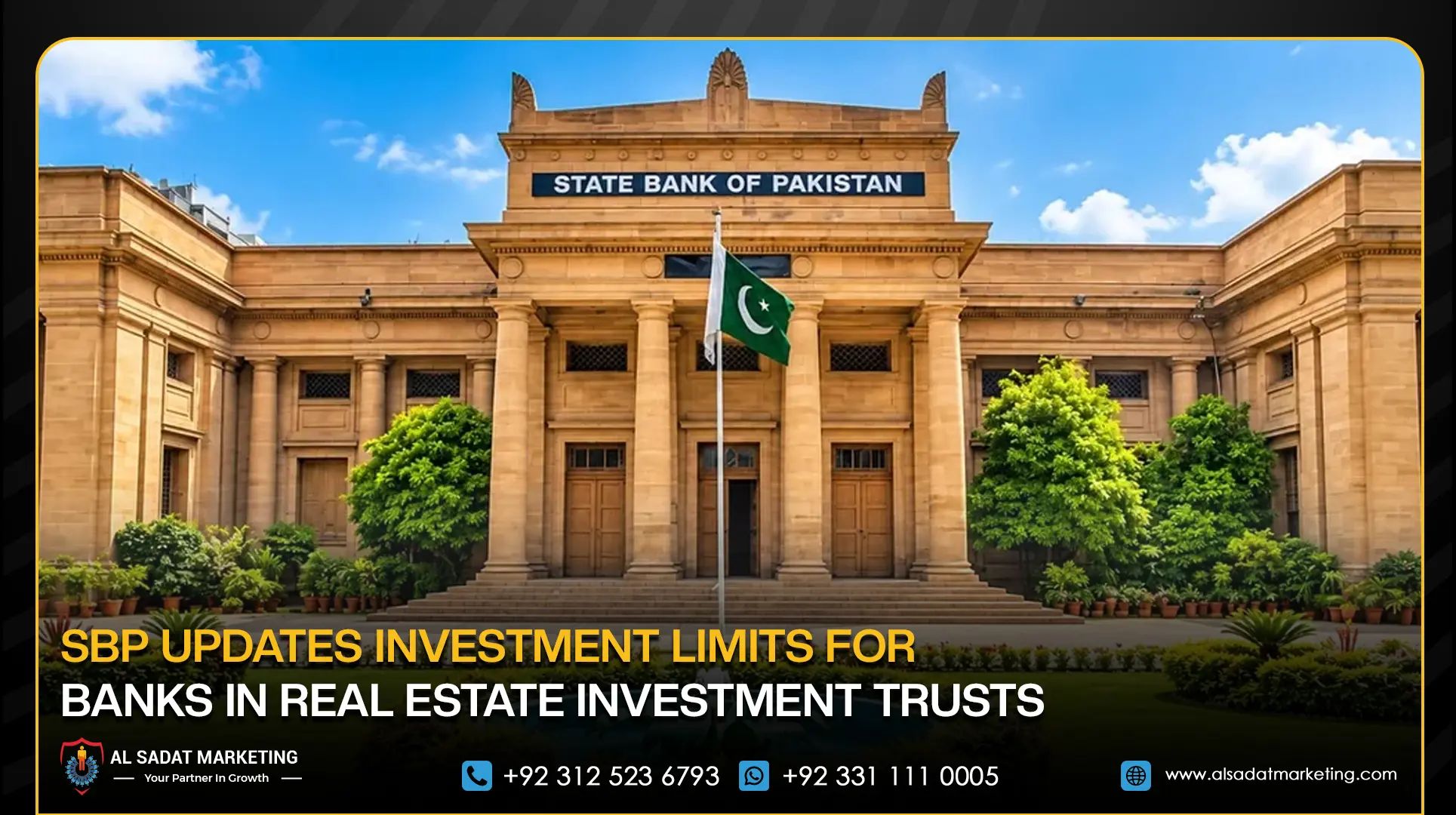 SBP Updates Investment Limits for Banks in Real Estate Investment Trusts