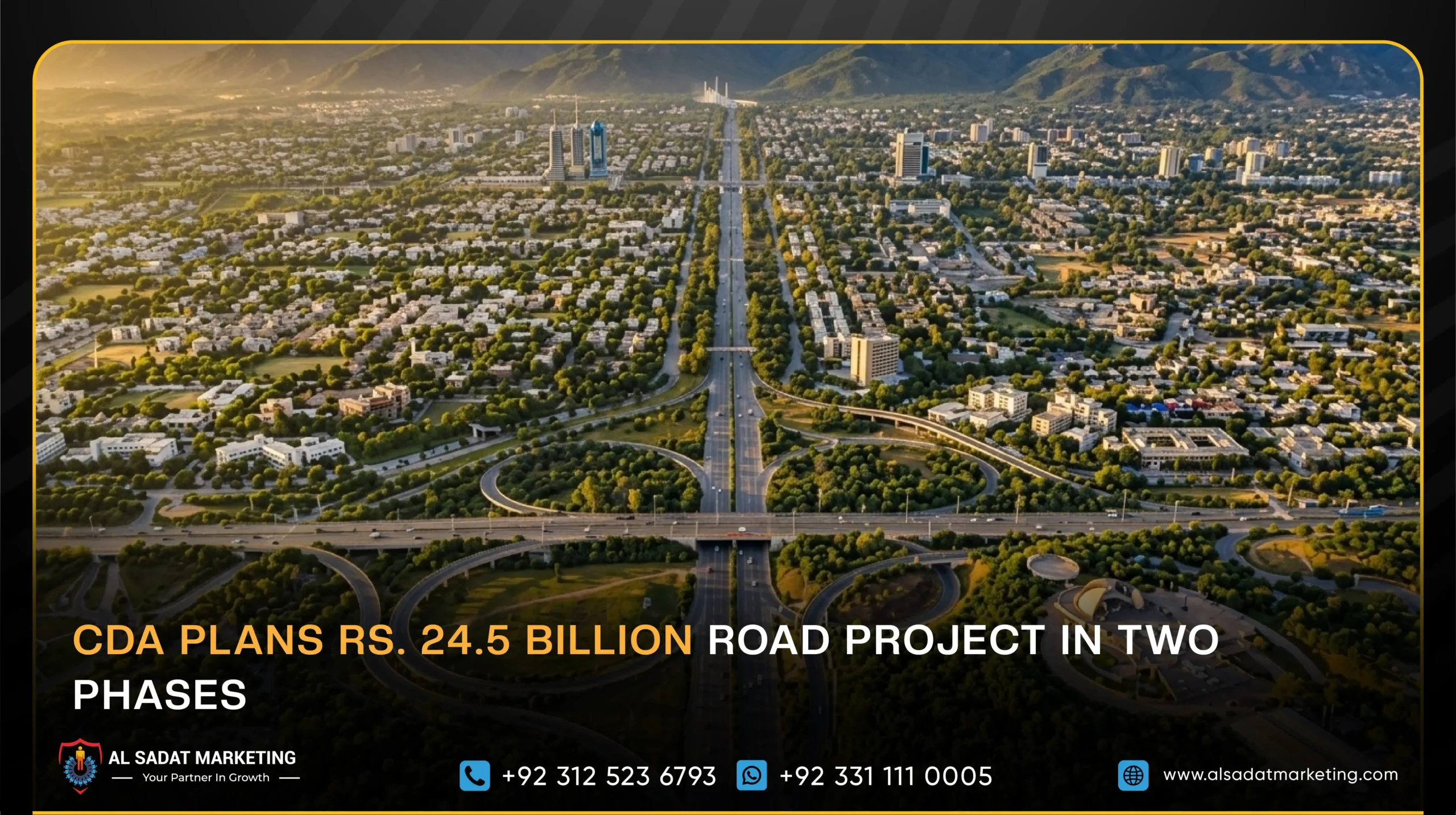CDA Plans Rs. 24.5 Billion Road Project in Two Phases