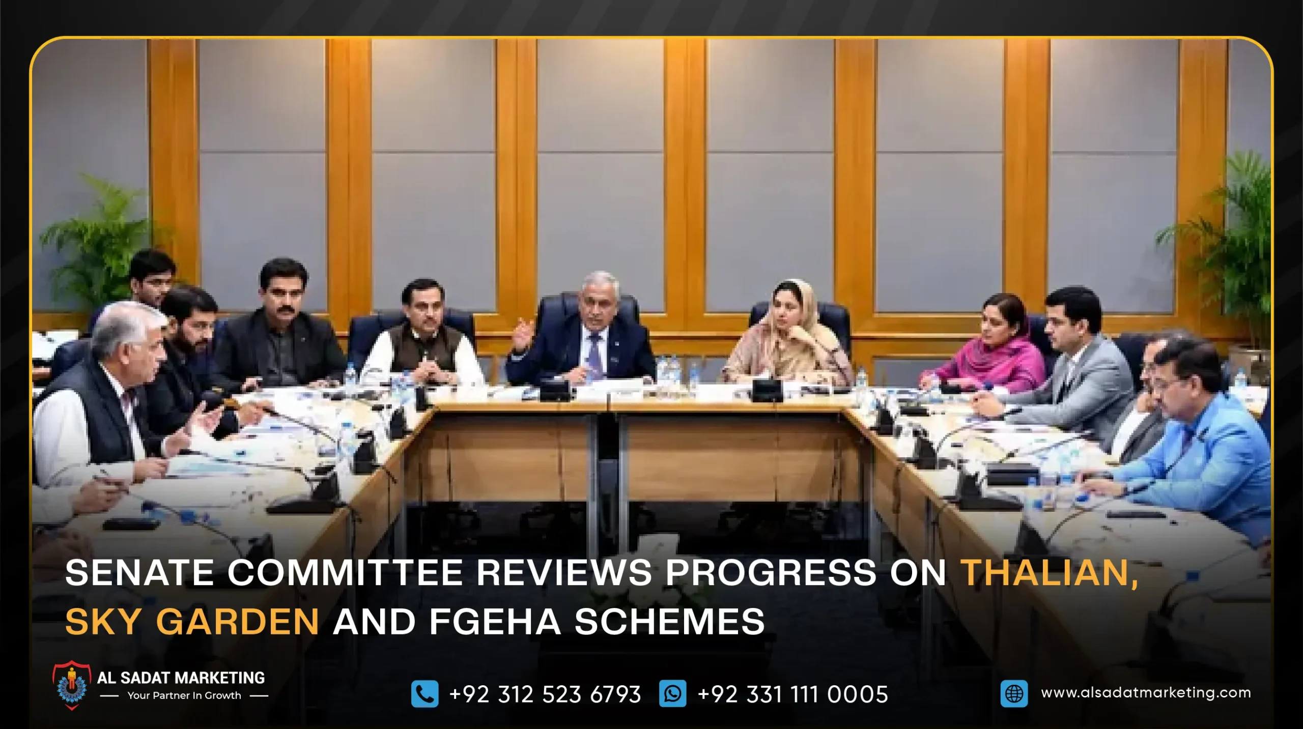 Senate Committee Reviews Progress on Thalian, Sky Garden and FGEHA Schemes